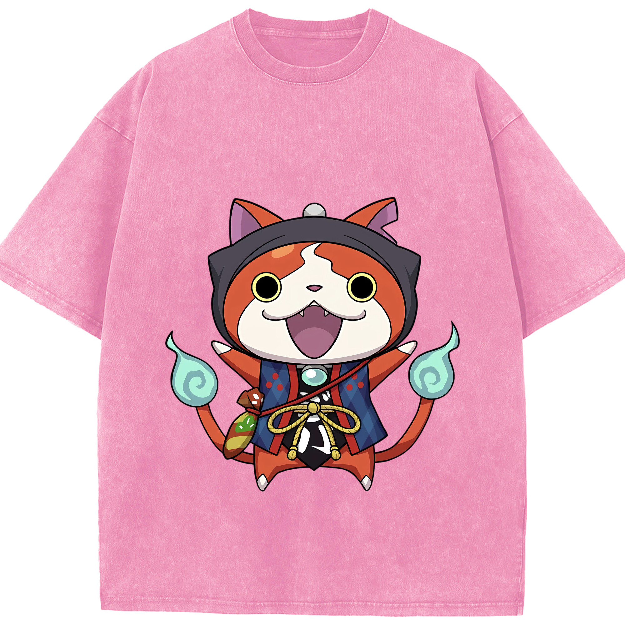 （画像用） 妖怪ウォッチ Yo-kai Watch 綿100% ヴィンテージ風 半袖Tシャツ（フロントプリント）